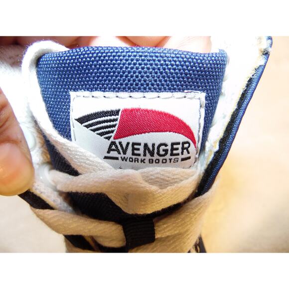 Avenger Work Boots Mens 7 Blue Slip Resistant Steel Toe High Top NWOT - Picture 6 of 9